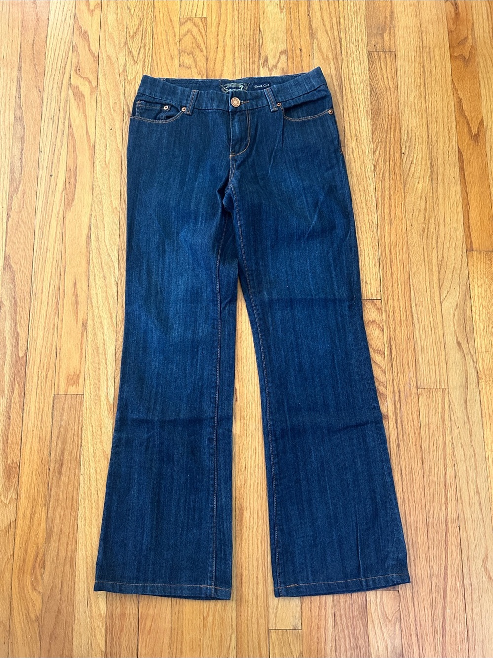 Seven7 Women’s Dark Blue Straight-Leg Jeans